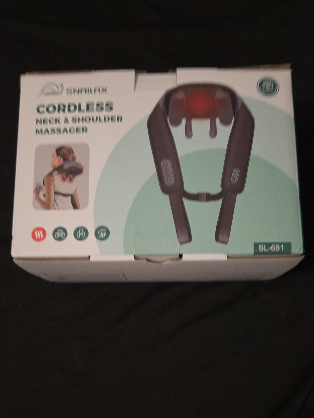 SNailax Cordless Neck & Shoulder Massager - Brown U-Shape